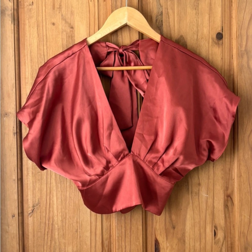 Elegant Rust Red Women's Top